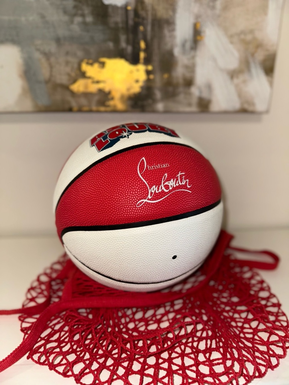 CHRISTIAN LOUBOUTIN Astro Loubi Pink & White Basketball - Picture 3 of 6